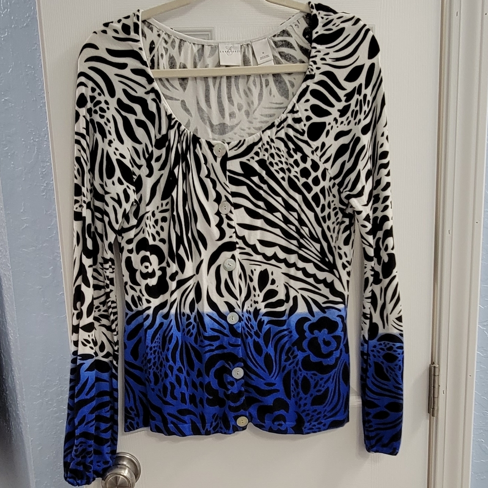 Emma James Blue,Black & White Sweater